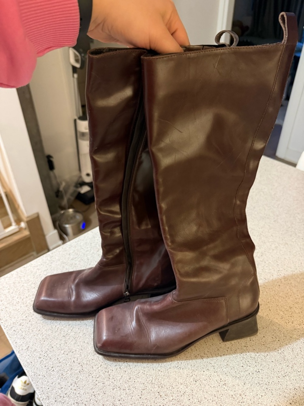 Tall Women's Heeled Boots in Deep Brown